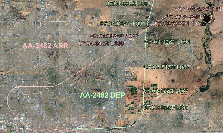 Map and trajectories (Graphics: AVH/Google Earth)