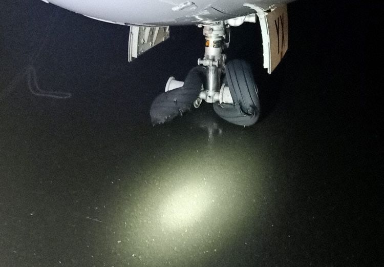 The nose gear tyres (Photo: Tarun Shukla)