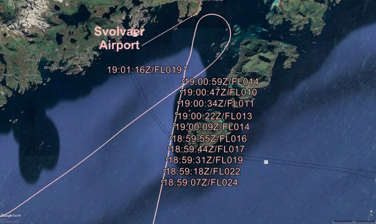 Map and flight trajectory (Graphics: AVH/Google Earth)