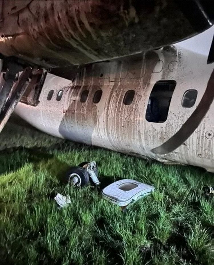The aircraft off the runway