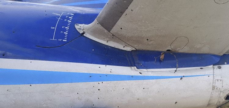 Penetration damage to the aircraft (Photos: AAIID)