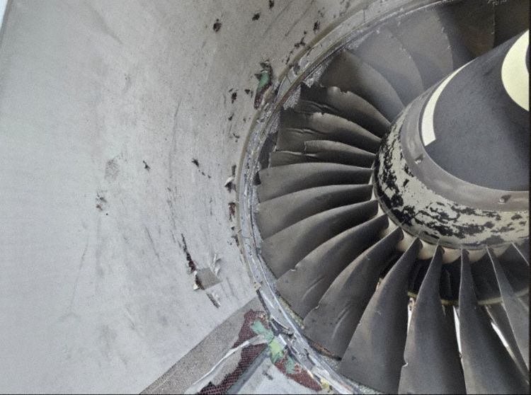 The left hand engine (Photo: NTSB)