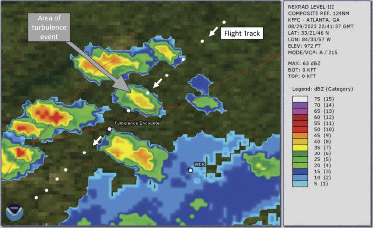 Figure 1 - Weather Radar Image (Graphics: NTSB)