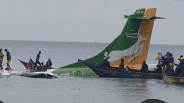 The aircraft seen in Lake Victoria