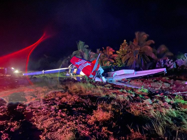 The aircraft after the runway excursion (Photo: AAC)