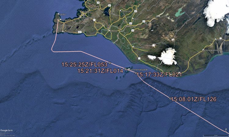 Map and trajectory (Graphics: AVH/Google Earth)