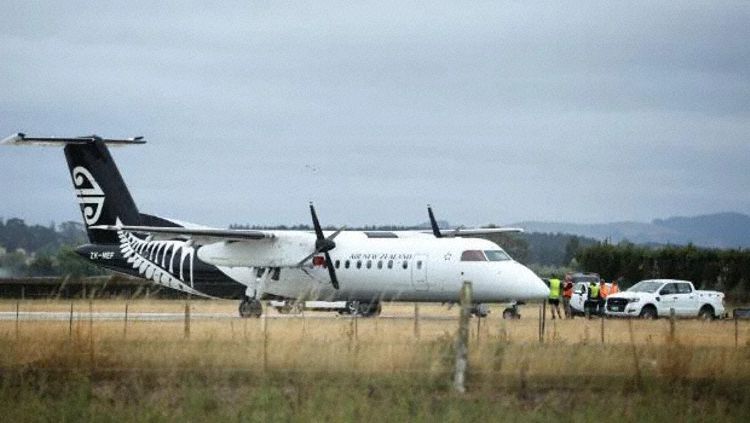 The aircraft after coming to a stop