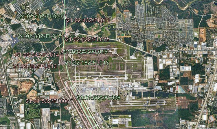 Map and trajectories (Graphics: AVH/Google Earth)