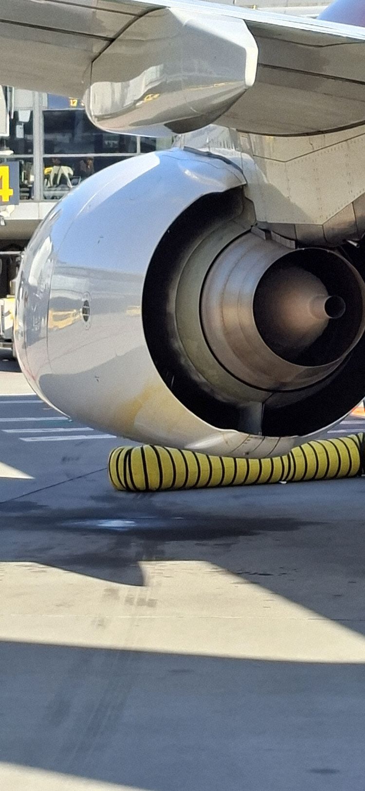 The aircraft seen after landing in Copenhagen
