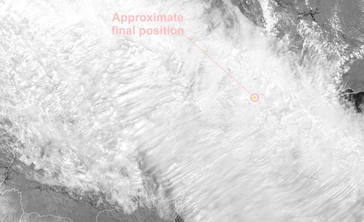 Satellite Image GOES-E-16 Band 5/Snow-Ice Aug 9th 2024 16:20Z (Graphics: AVH/NASA)