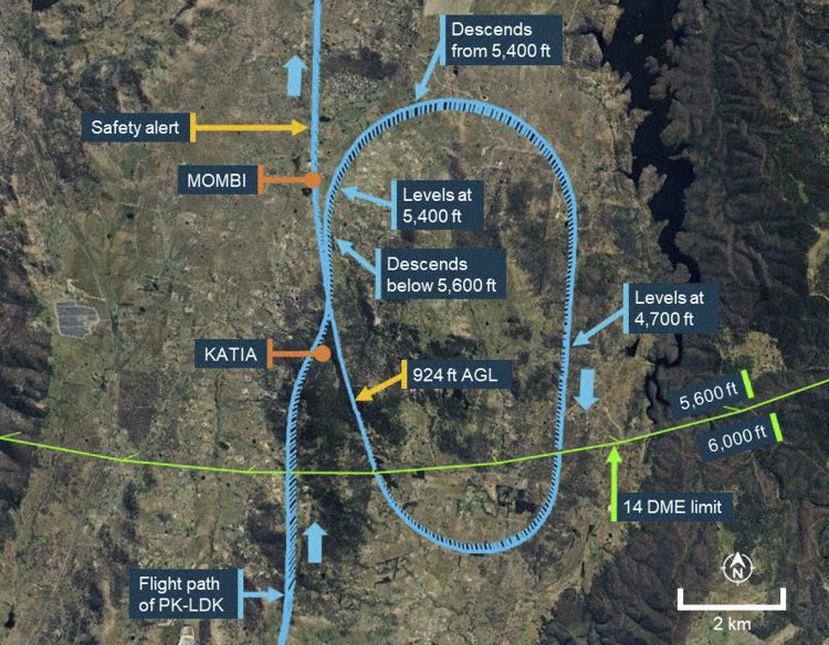 Map (Graphics: ATSB/Google Earth)