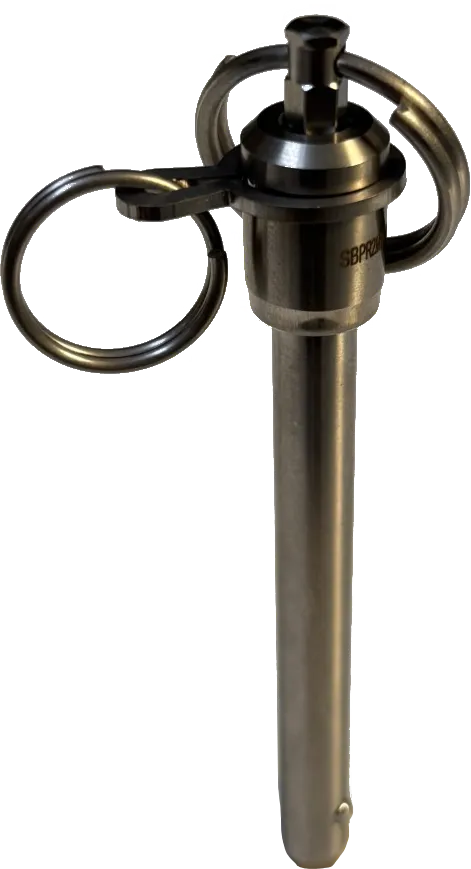 R handle double acting ball lock pin