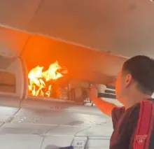 Incident: Air China A321 over East China Sea on Oct 18th 2025, PED LiOn Battery ablaze in flight Incident: Air China A321 over East China Sea on Oct 18th 2025, PED LiOn Battery ablaze in flight