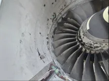 The left hand engine (Photo: NTSB)