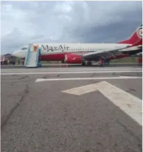 Incident: Max B733 at Yola on Jul 21st 2024, rejected takeoff due to tyre damage