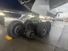 Incident: BAW A35K  at Las Vegas on Jan 26th 2026, dropped main wheel on departure