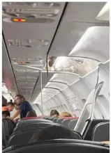 Incident: AirAsia A320 at Kuala Lumpur on Apr 4th 2026, part of cabin ceiling collapsed on landing